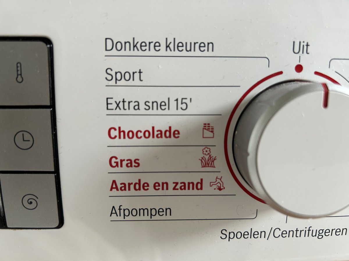 JlsNYC's tweet photo. @JoeBarton_ My Dutch washing machine has settings for chocolate, grass, and earth &amp; sand. Stains are different region by region in Europe! https://t.co/z2LXfmk6el