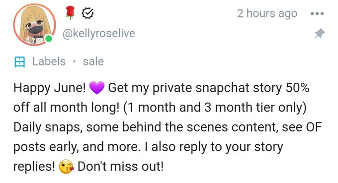 private snapchat story is 50% off all month! https://t.co/H1VdXzm3lL