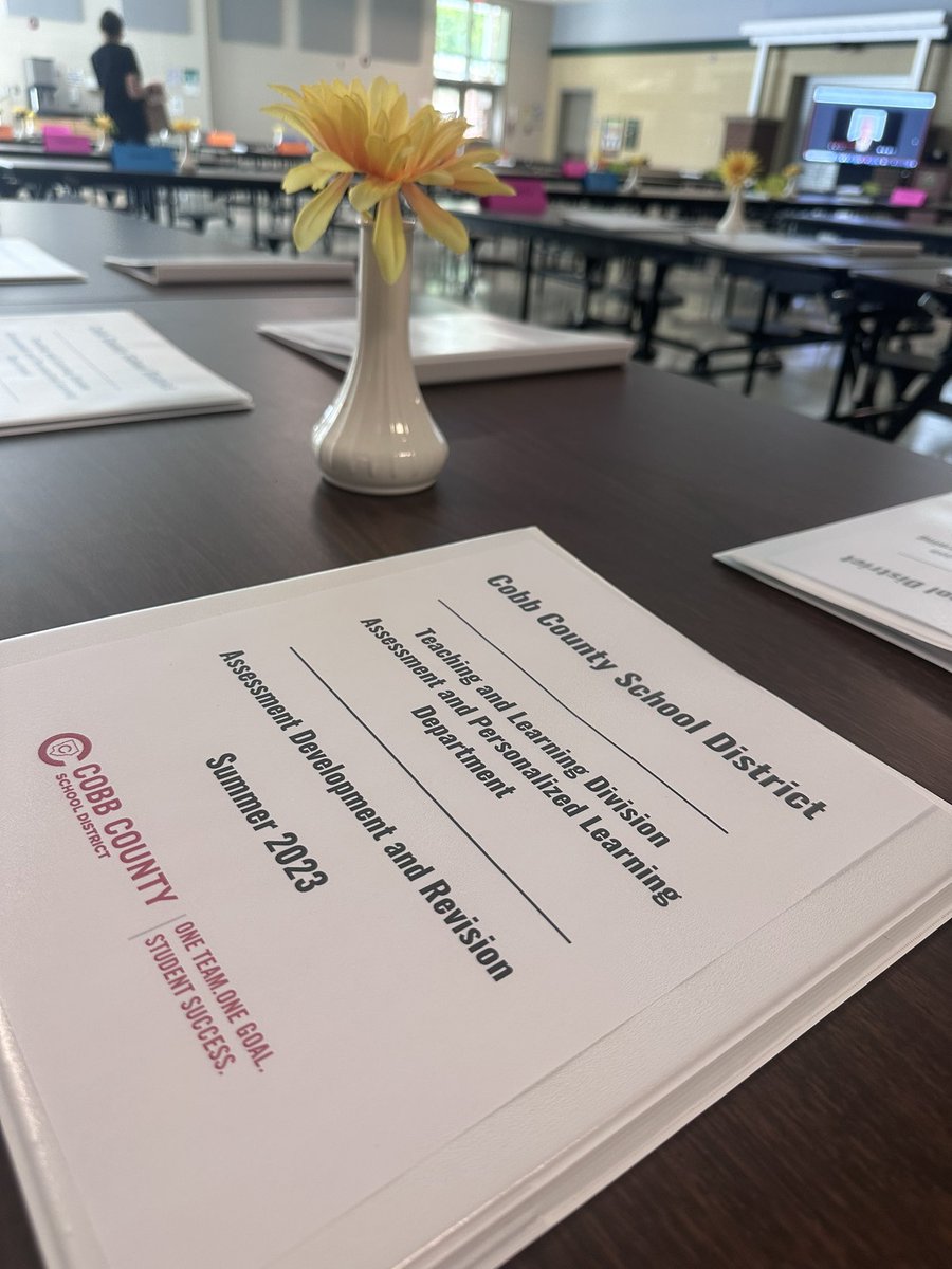 Lots of activity in the building today as the Assessment and Personalized Learning Department prepares to host teachers from throughout the district to work on interim assessment review.