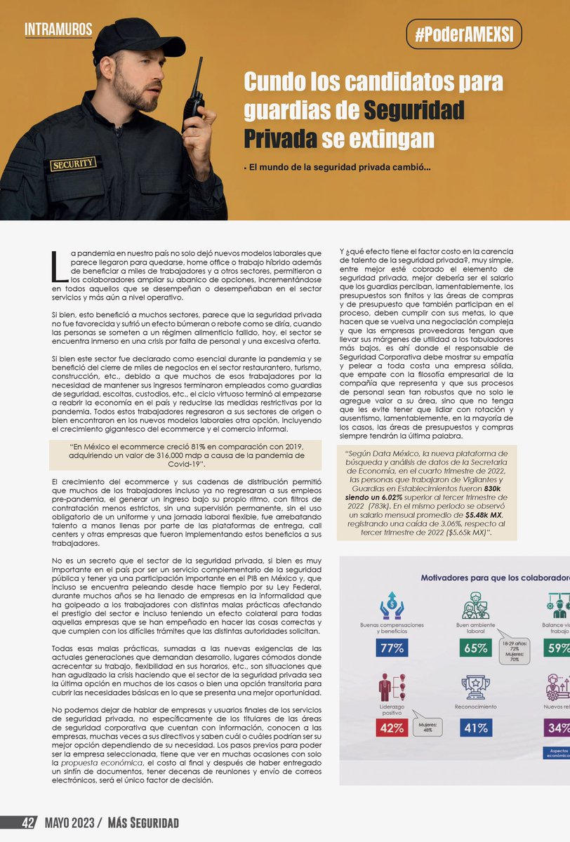 AmexsiOficial's tweet photo. Compartimos el artículo de nuestro Comisario @vergaravic08 en la columna #poderamexsi de la revista Más Seguridad @revmasseguridad
#orgullososdeseramexsi https://t.co/6I6ogHANNy