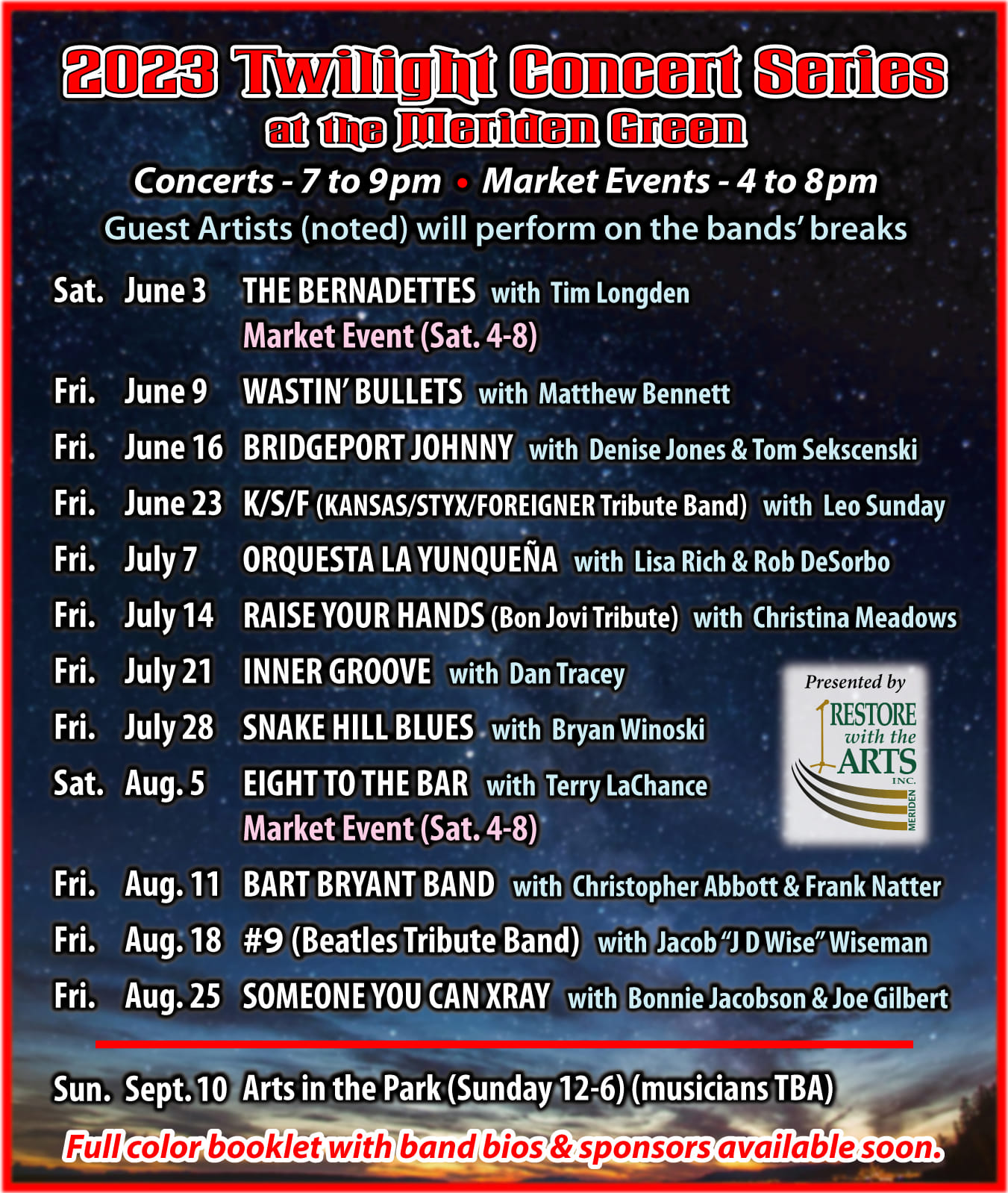 City of Meriden on Twitter "The Twilight Concert Series is BACK! The