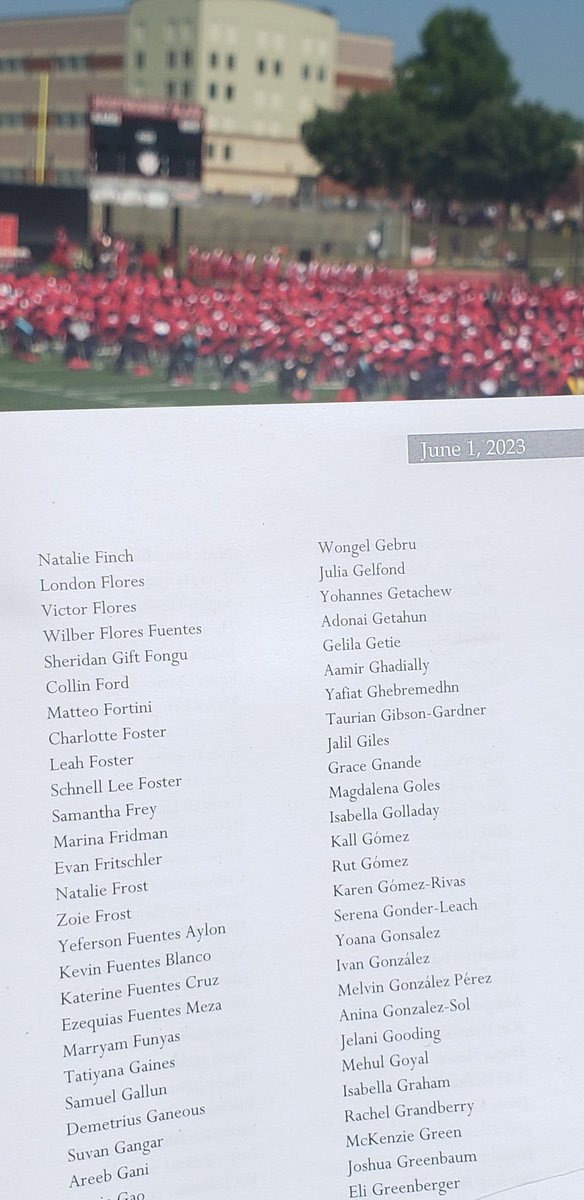 Look at these names! They represent the beautiful diversity of our schools &amp; our country. Its an amazing roll call of our future. Congratulations #Blazers2023! 

*and* #thatsmykid!!
#MCPSGrad