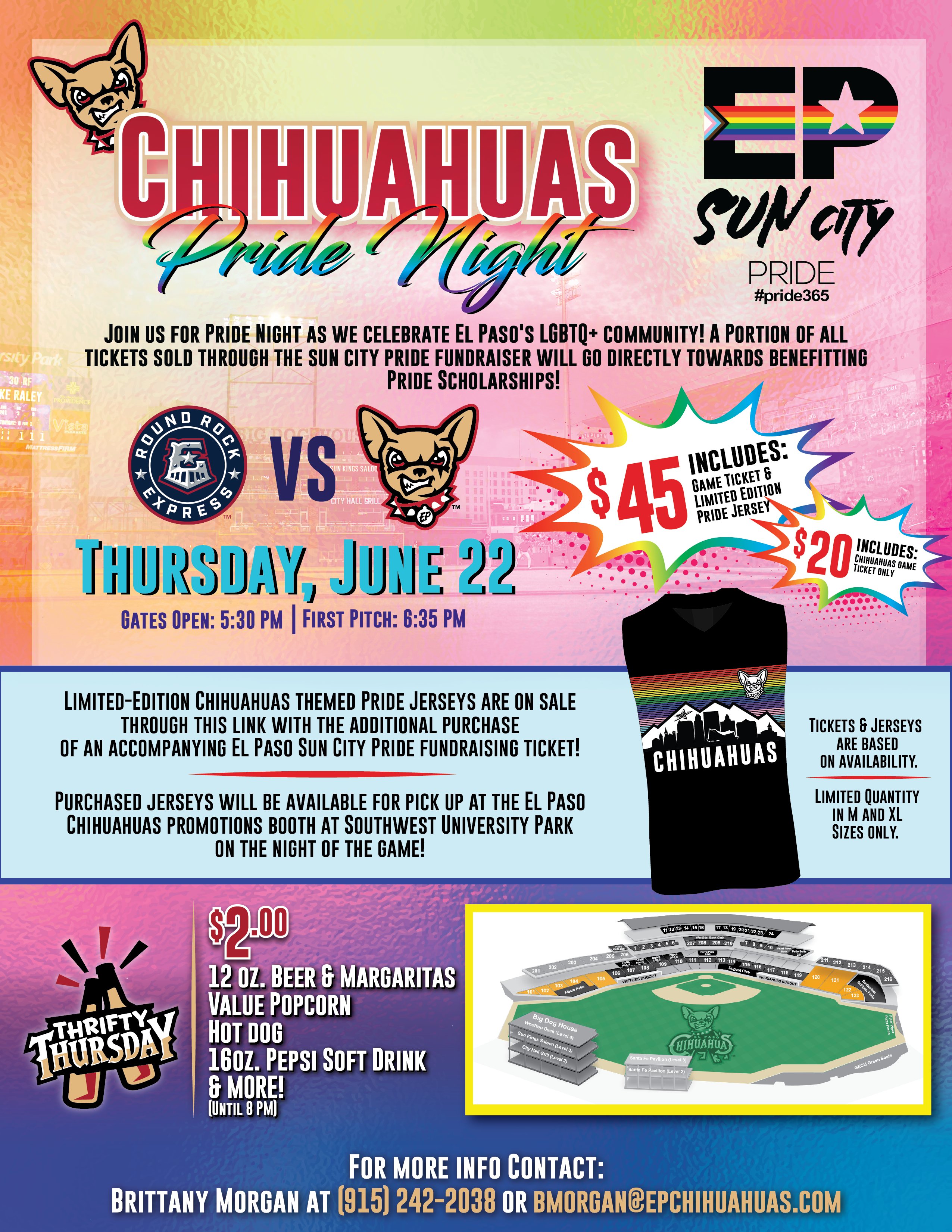 El Paso Chihuahuas on Twitter "Our Pride Night is Thursday, June 22nd