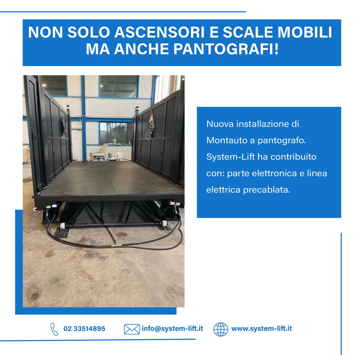 system_lift's tweet image. #systemlift #advancedsolutions #montauto #ascensori #scalemobili