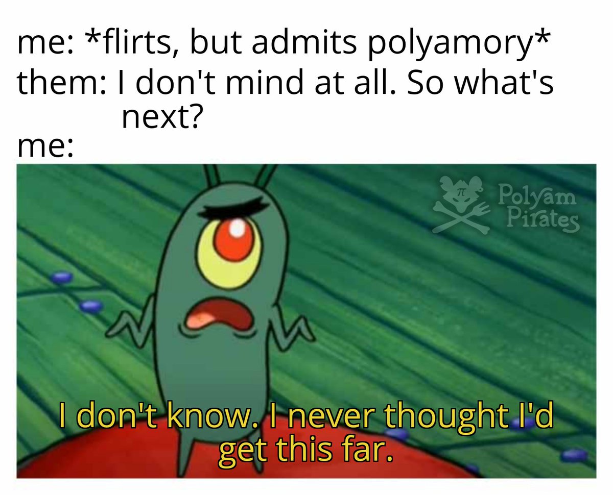 Reposting, because I still haven't finished the new designs for my shop. I hope you will like them!

#ethicalnonmonogamy #polyamemery #polyamory #memes #relationshipadvice #polyampirates #polyamorymemes #polyamorousmemes #spongebob #soon