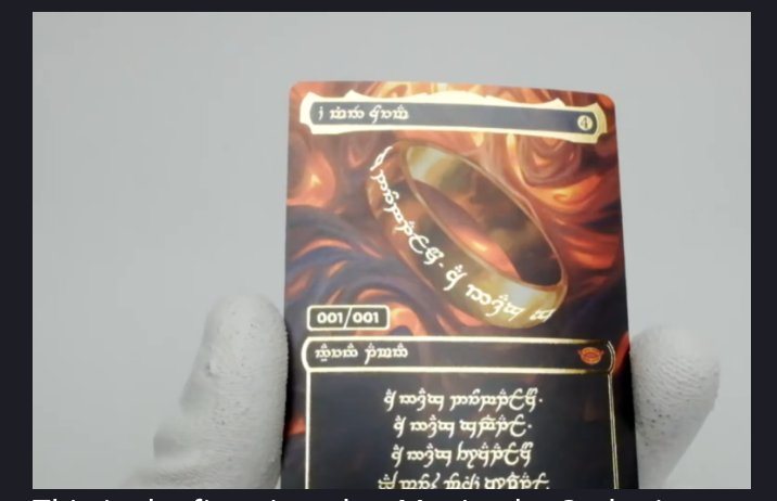 So legit is the ONE RING, the one of one serialized card from WOTC already curling? Before it was placed in the random pack that is not so random