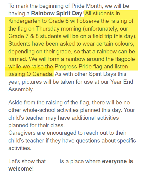 Adamental's tweet photo. Ok this is SOOO much worse than I thought... my wife just showed me what they sent home from the school. We have a new super-woke principal and he's clearly a radical ideologue hellbent on brainwashing our children.
This is OUTRAGEOUS!! ๐ก๐คฌ
@wrdsb https://t.co/F1VzTkADVV