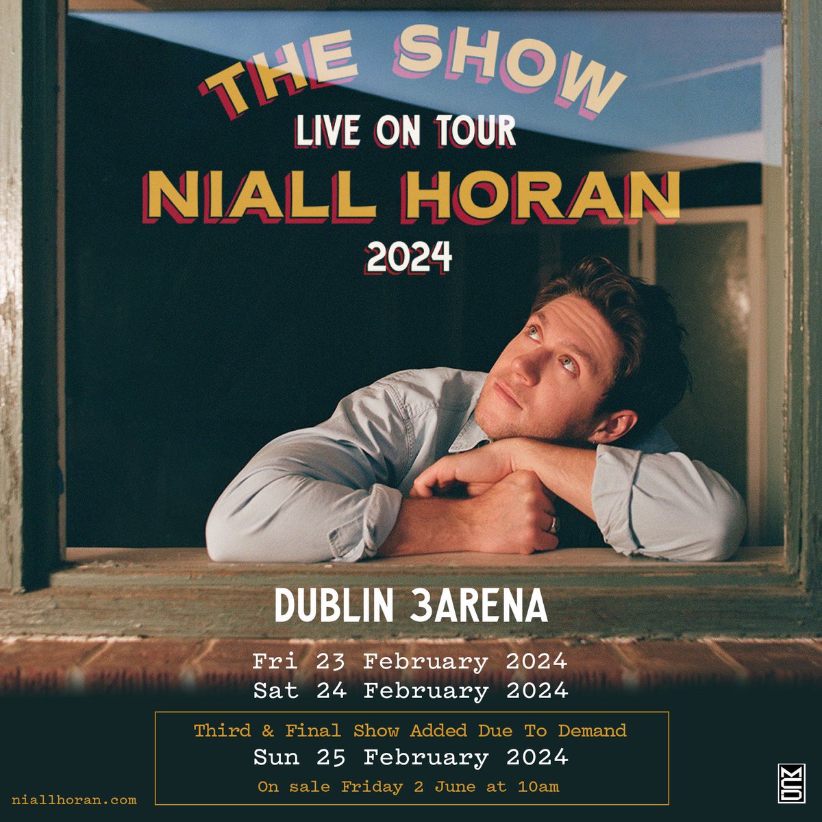 NiallOfficial's tweet photo. A third and final Dublin show has been added to The Show Live On Tour 2024 ! These shows are going to be INCREDIBLE 🇮🇪🇮🇪🇮🇪 Tickets on sale tomorrow at 10am local https://t.co/eXX0spAxSh https://t.co/QTyDIlqhUo