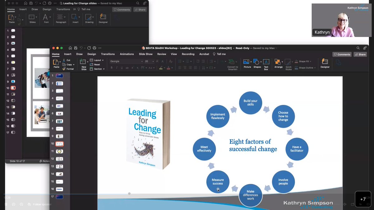 SEHTA_UK's tweet photo. This week @SEHTA_UK delivered another webinar session to Cohort 5 of @LSBU @SBILondon #SimDH #mentoring programme on #changemanagement &amp; Change Leadership with Kathryn Simpson, Director, Kathryn Simpson Consulting Ltd on why it is important for you and your organisation. #SME https://t.co/AMP6ijuFRV