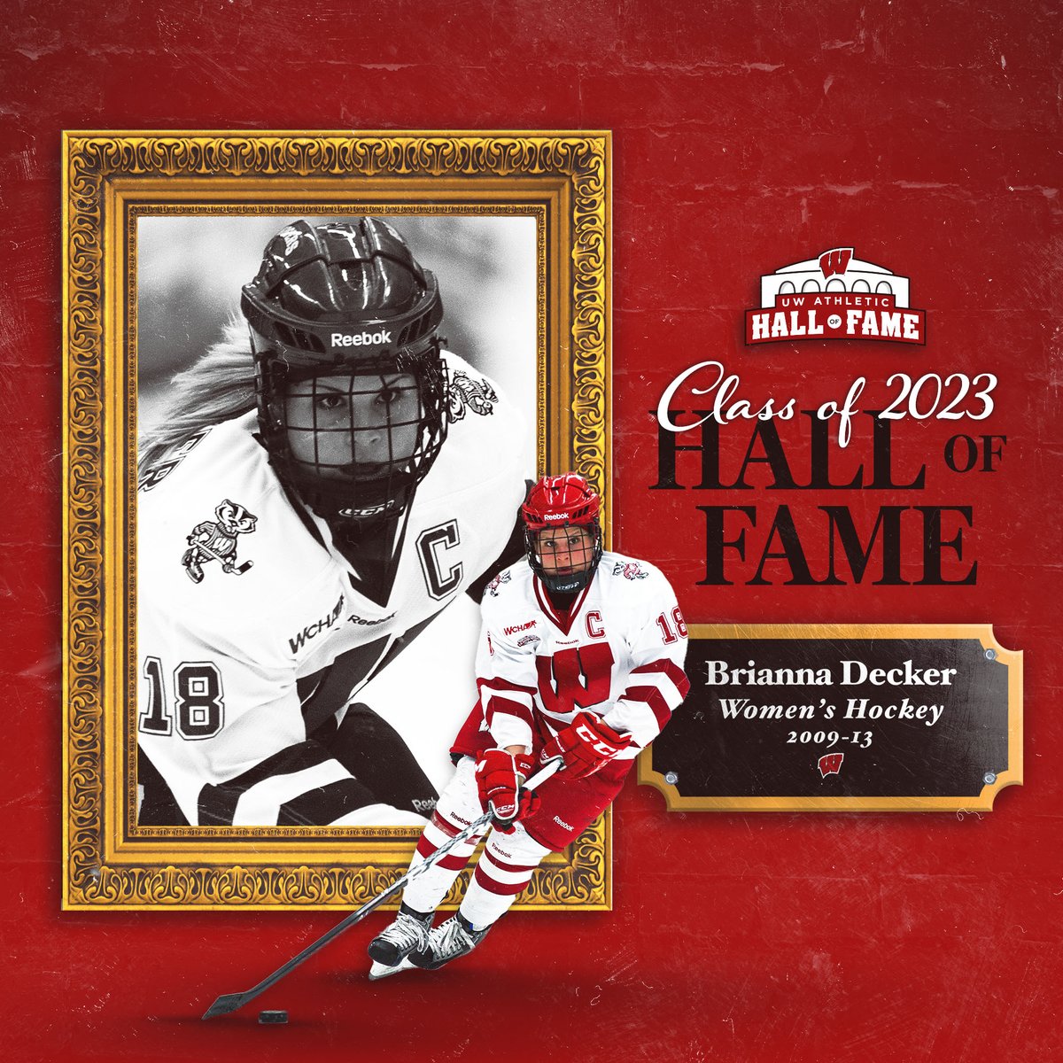 Brianna Decker had one of the most accomplished careers in <a href="/BadgerWHockey/">Wisconsin Hockey</a> history

🏅 Olympic gold medal
🏆 Patty Kazmaier Award
🏆 NCAA championship
🏒 UW's No. 2 all-time scorer

<a href="/Bdecker14/">Brianna Decker</a> can now add to the list "UW Athletic Hall of Fame"

STORY | 📰 go.wisc.edu/c65516