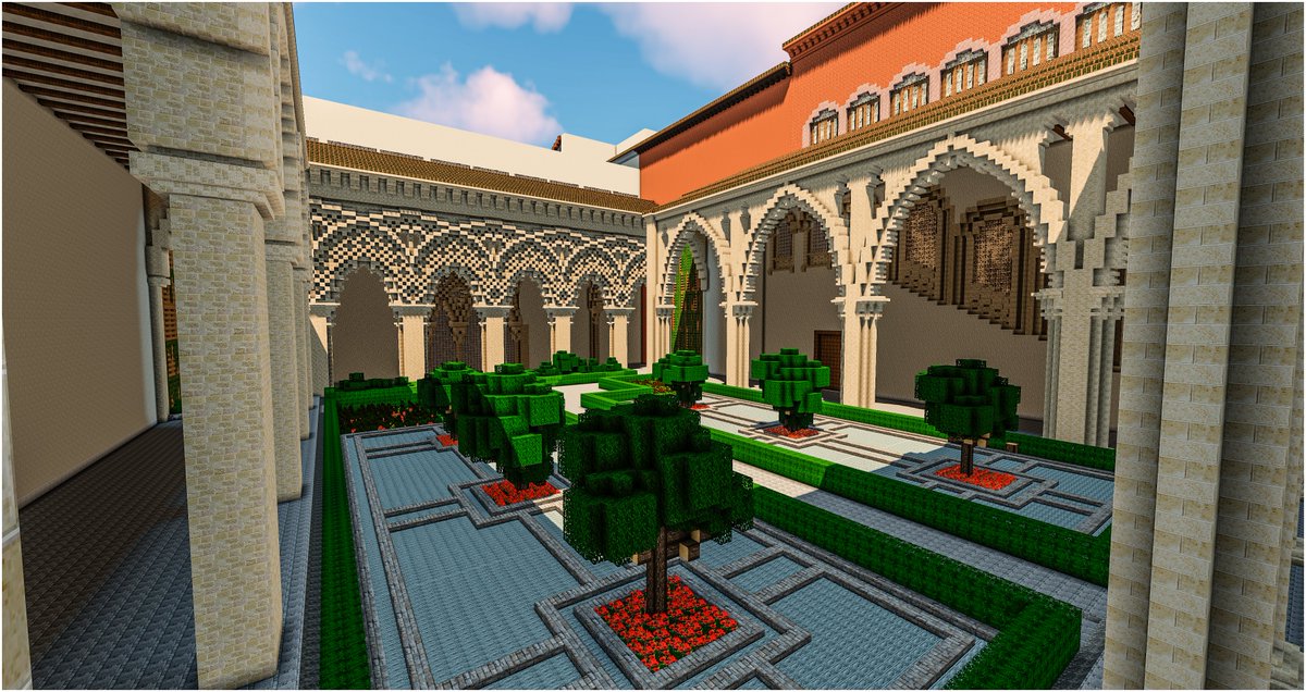 Esta es una de las zonas que más nos gusta de la réplica.

#aljaferia #zaragoza #aragon #spain #minecraft #minecraftbuilds #españa