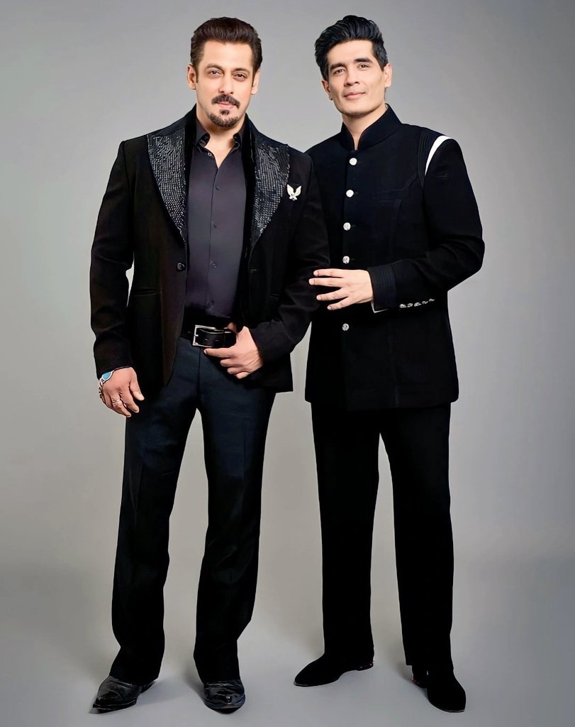 #SalmanKhan with fashion designer #ManishMalhotra. 🔥