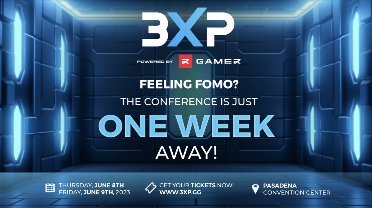 3XPgg's tweet image. 📣 #3XP is only ONE WEEK AWAY! ⏳💥

Gear up for an unforgettable 2 days filled with epic esports competitions, illuminating panels, and all the web3 gaming content you can handle!

Got your tickets yet? Grab them NOW at 3xp.gg if you haven&apos;t. See you in a week!