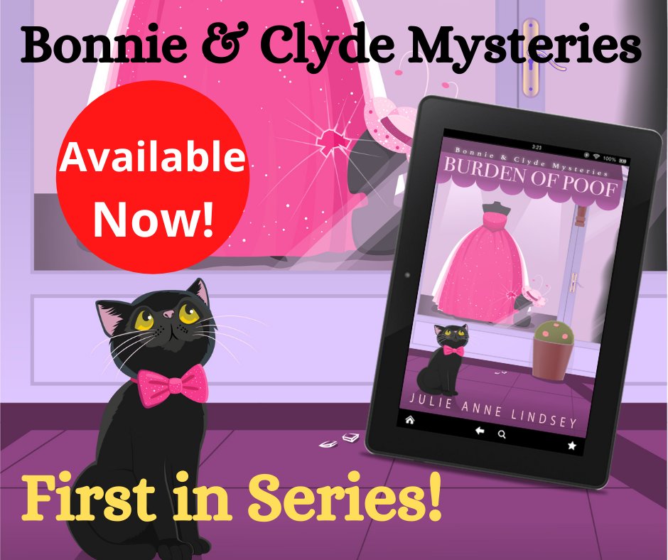 JulieHatcherBks's tweet photo. SALE!! BURDEN OF POOF, book 1 in my Bonnie &amp; Clyde cozy mystery series is just 99¢ ! If you haven't given Bonnie &amp; Clyde a chance yet, this is a great opportunity to dig in! Where ebks are sold Amazon: https://t.co/C1F14Oi8us https://t.co/QMKznfHt5L