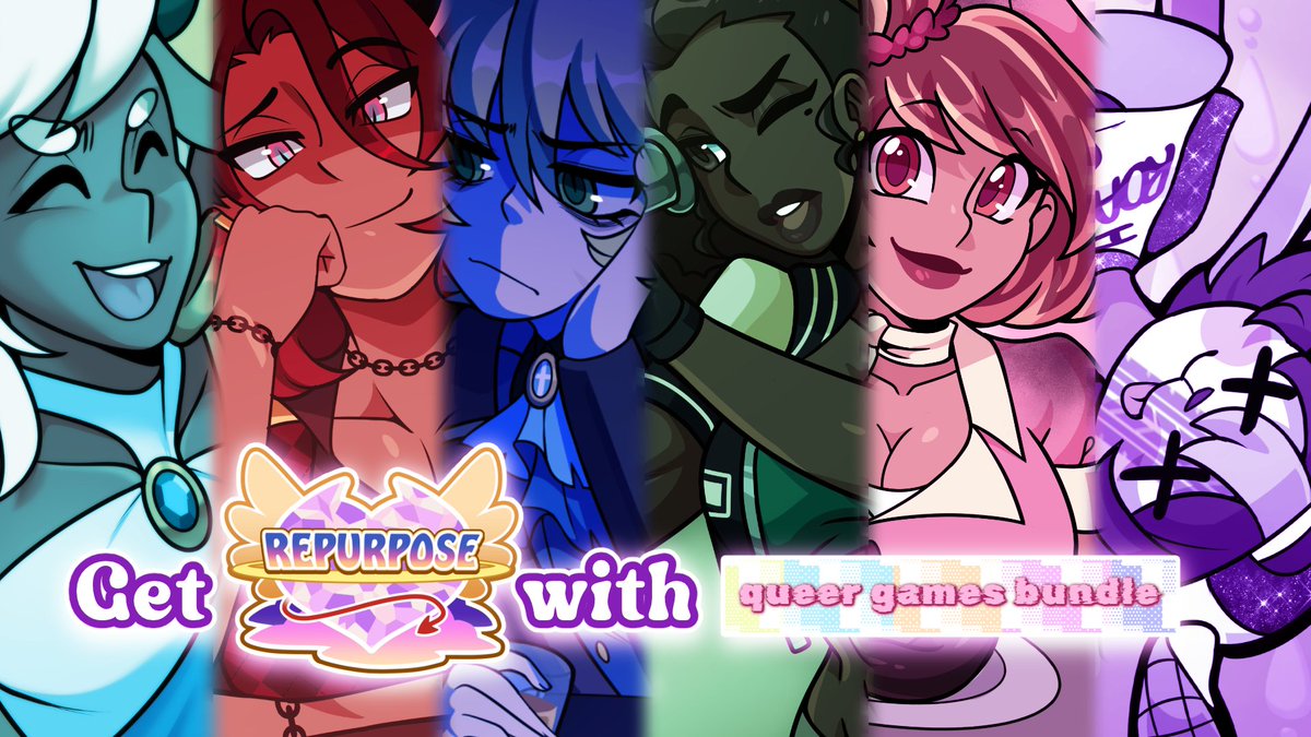 Repurpose is a part of the Queer Games Bundle this year! Get our game and over 450 other games by and for queer people for under the cost of a triple game! bit.ly/queergames2023 #queergamesbundle 🏳️‍🌈🏳️‍⚧️