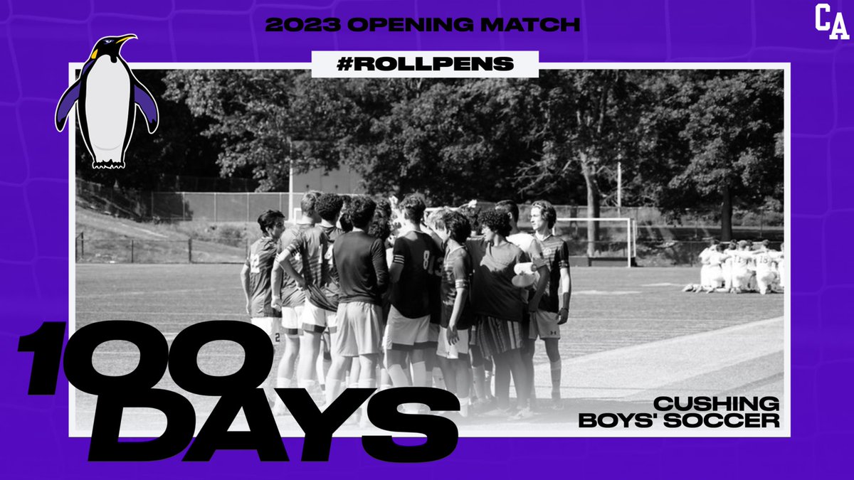 The graphic says it all! We are counting down the days 🐧⚽️ #cushingbsoccer #PoweredbyPeople #rollpens