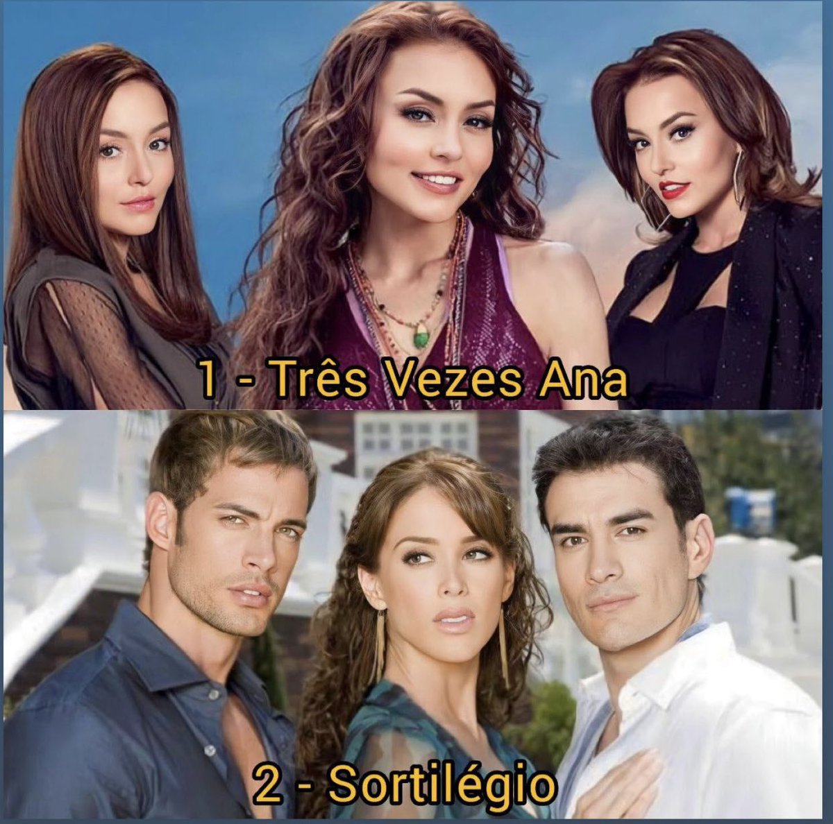 Que bonito saber que están en #1 y #2 lugar en Brasil estás dos grandes producciones en donde tuve la fortuna de dar vida a Ramiro y a Bruno! Gracias mi gente de Brasil y quienes me
Siguen!!!