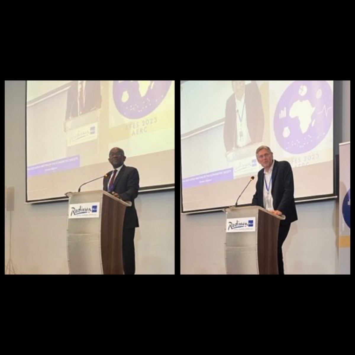 Interesting open ceremony at the  @AERCAFRICA 2023 Africa Meeting of the Econometric Society chaired by
@YawNyarko from @nyuniversity

The ceremony included remarks by @DKambKenya, Ambassador of Denmark to 🇰🇪

Exciting two days ahead 😀

#DERGDK
#AFES2023
#WeAreAERC
#AERCImpact