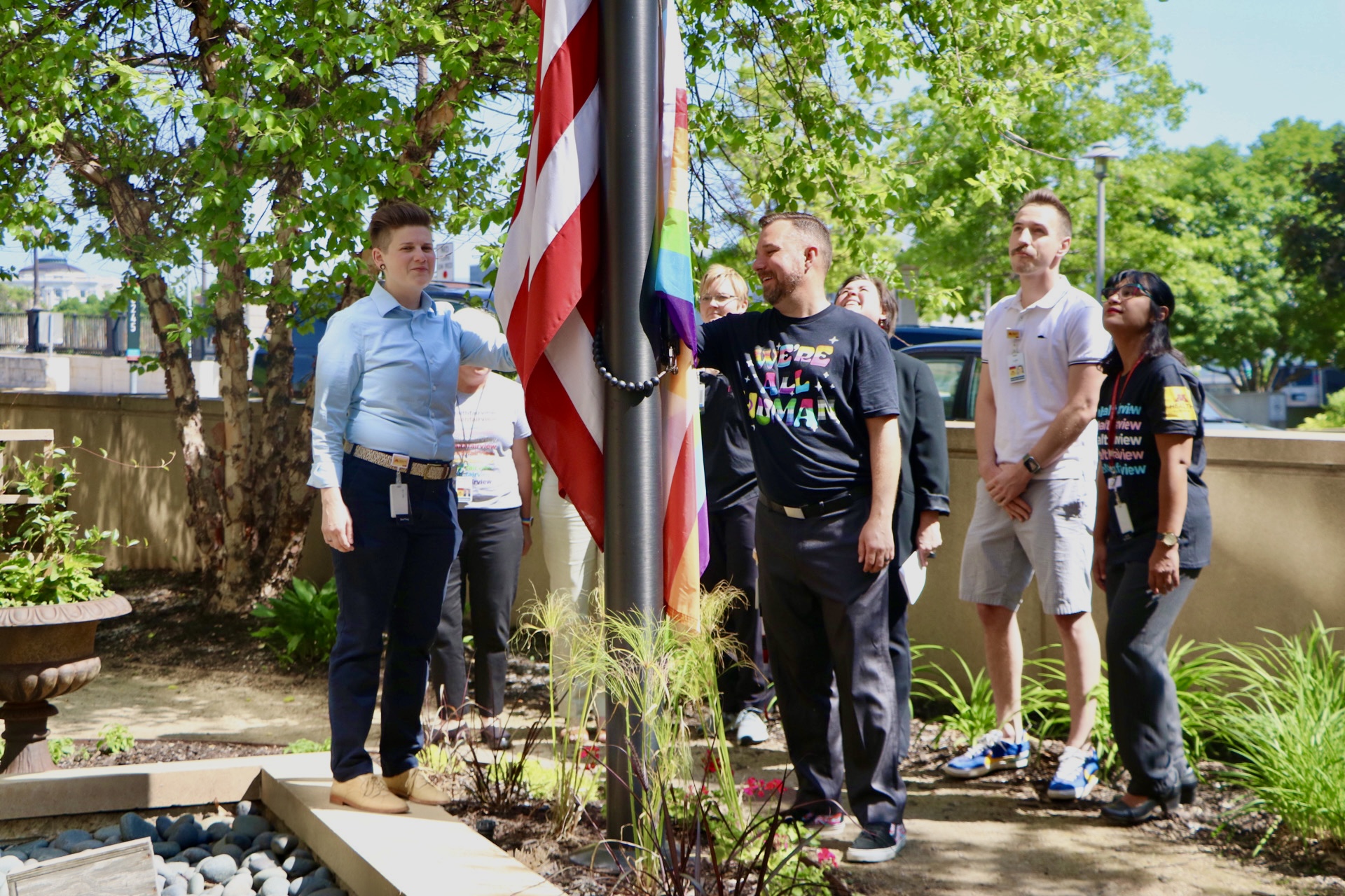 M Health Fairview on Twitter "The Pride flags we raised today at the