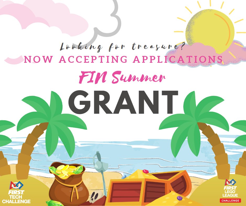 Ahoy FTC and FLL Challenge Teams! Are you looking for some extra treasure? We are accepting applications for the FIN Summer Grant. Apply today and add some doubloons to your coffers! To Apply: firstindianarobotics.org/team-grants/ Budget template: playbook.firstindianarobotics.org/mod/folder/vie…