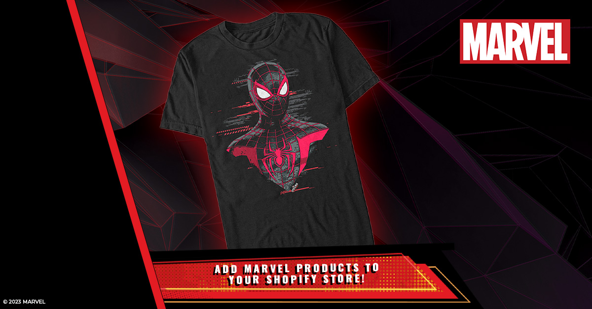 madengine's tweet photo. Cheer on Spidey with Miles Morales tees today! Add new Marvel products to your store.
https://t.co/qpm4xnUqB5 #shopify #marvel #marvelapp https://t.co/oIVTChR5sE