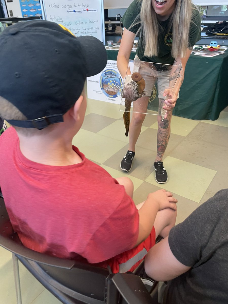 Part 3…Enjoying our last field trip of our Camp Michigan week—The DNR Outdoor Adventure Center! #livoniapride