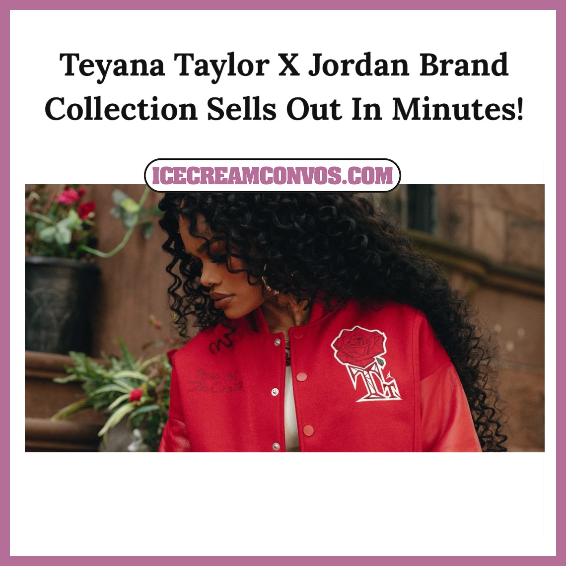 IceCreamConvos's tweet photo. Teyana Taylor is trending in the streets of Twitter after her Rose In Harlem Jordan 1’s and her Jordan Brand collection sold out in minutes! 🔥🖤🍦
Get the scoop 👉🏾 https://t.co/LWz7K0lDuH
#TeyanaTaylor #RoseInHarlem #JordanBrand #AirJordan #Fashion #IceCreamConvos https://t.co/WA7uUc7vdp