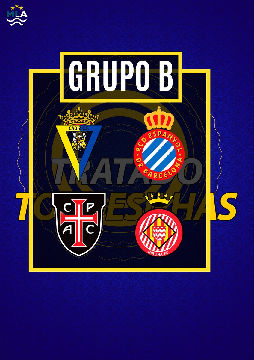 MLA_SS_2023's tweet photo. A Taça #TratadoDeTordesilhas também teve seus grupos definidos, o grupo B ficou assim: #CádizCF, #Espanyol, #CasaPia e #GironaFC. Quem serão os classificados deste grupo? Só jogão! Dê sua opinião nos comentários.
#FootballManager
#FMON
#FMOnline
#MLA https://t.co/HeNMm4WKhm