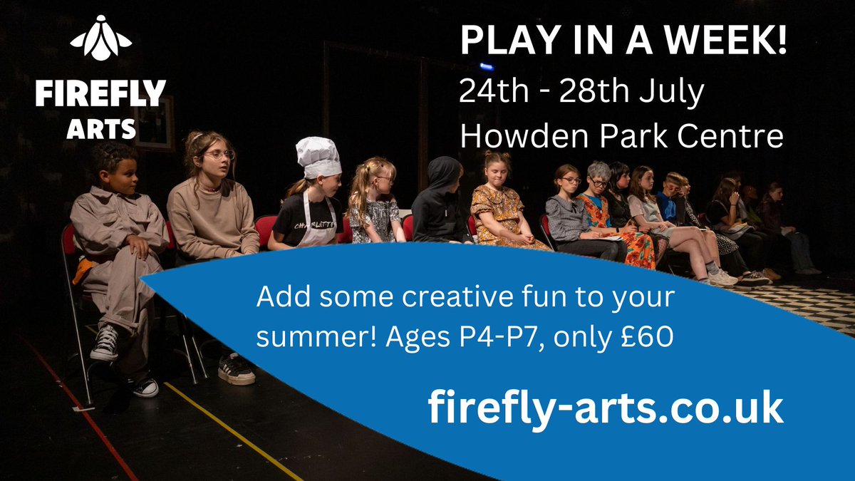 FireflyArts's tweet photo. Have you got your summer fun planned? How about getting a bit creative and joining us to create a whole play from scratch in just a week? If it sounds like the kind of fun challenge you're up for, sign up today!

https://t.co/k4UElmBNTR

#YouthTheatre #FireflyArts https://t.co/67h9pAUz7k