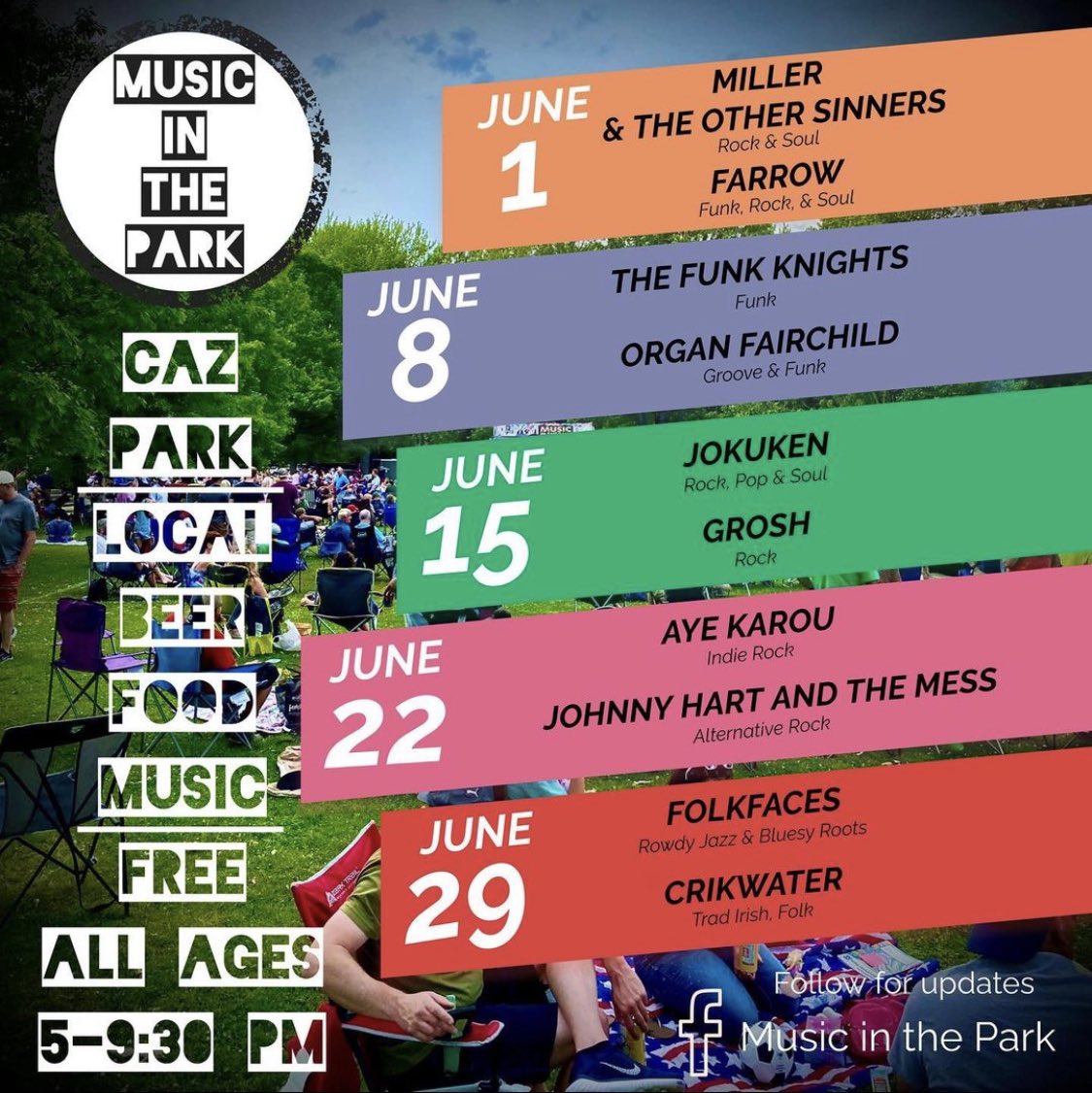 Catch the 42N TapTrekker every Thursday in June at Music in the Park at Caz Park! This music series kicks off tonight 🍻 🎶 🌳 #listenlocal #drinklocal #livemusic #drinkcraftbeer #summervibes @buffalocal716