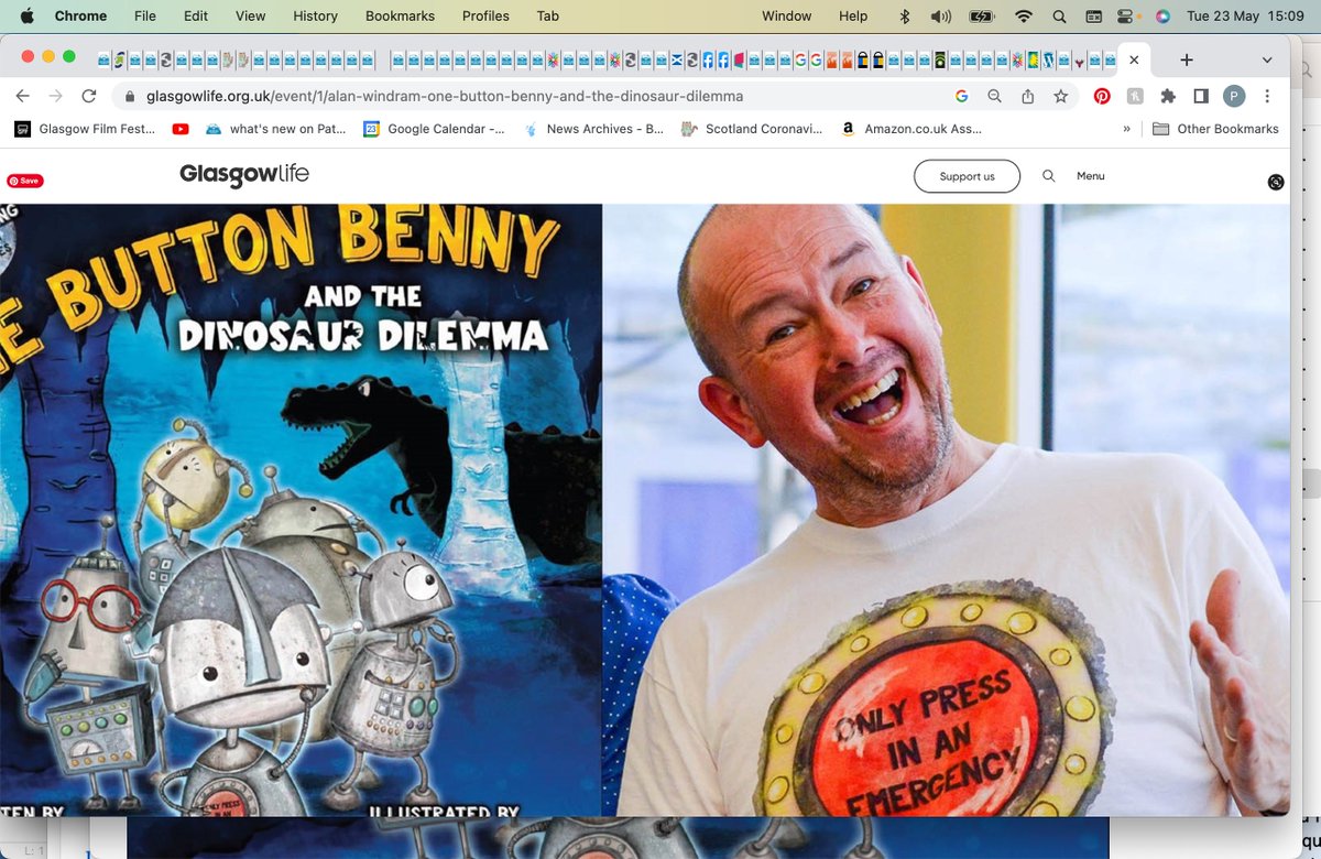 One Button Benny – Alan Windram at Aye Write Saturday 3 June, Wee Write  and WestFest at ARC University of Glasgow Sunday 4 June
@akwindram @littledoorbooks @WestFestGlasgow
@AyeWrite @UofGARC @teresasunflower glasgowwestend.co.uk/westfest-one-b…