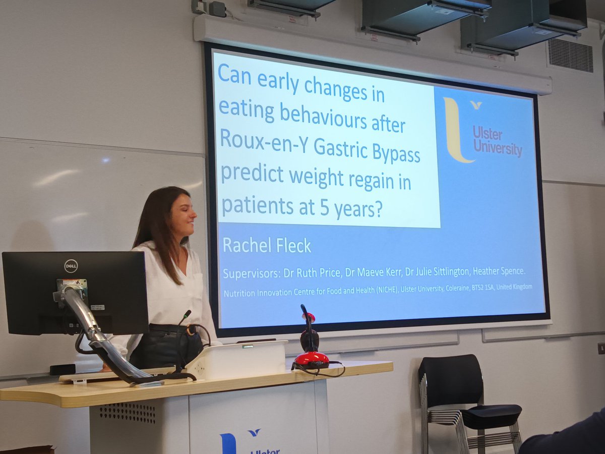 AnnaMonaghan12's tweet photo. Next up with have @NICHE_ULSTER student Rachel Fleck, presenting research around gastric bypass🥼really interesting research-good luck! @NIfoodanddrink @ifstnews @STEMHubNI #IFSTNIBranch #IFSTstudents #IFSTyoungscientist ✨ https://t.co/sv4727lCYb