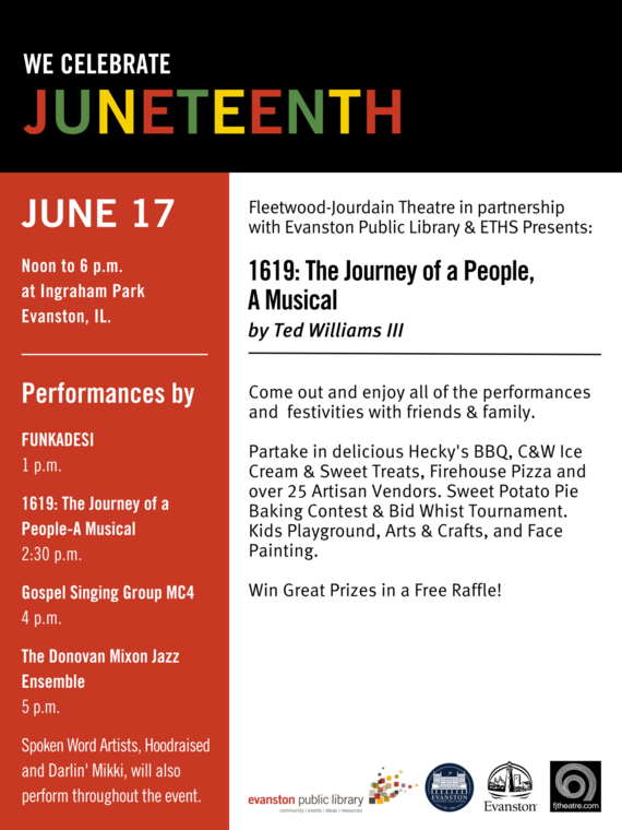 FJTheatre's tweet photo. June is here and we have lots of great things coming up: The City of Evanston JUNETEENTH commemoration, Sat June 17 at Ingraham Park (w/lots of activities) and OBAMA-OLOGY will open Sat June 10! Go to https://t.co/H8QzlKtlyP to buy ur tix! #cityofevanston #juneteenth #obamaology https://t.co/NlO1r3OwYS