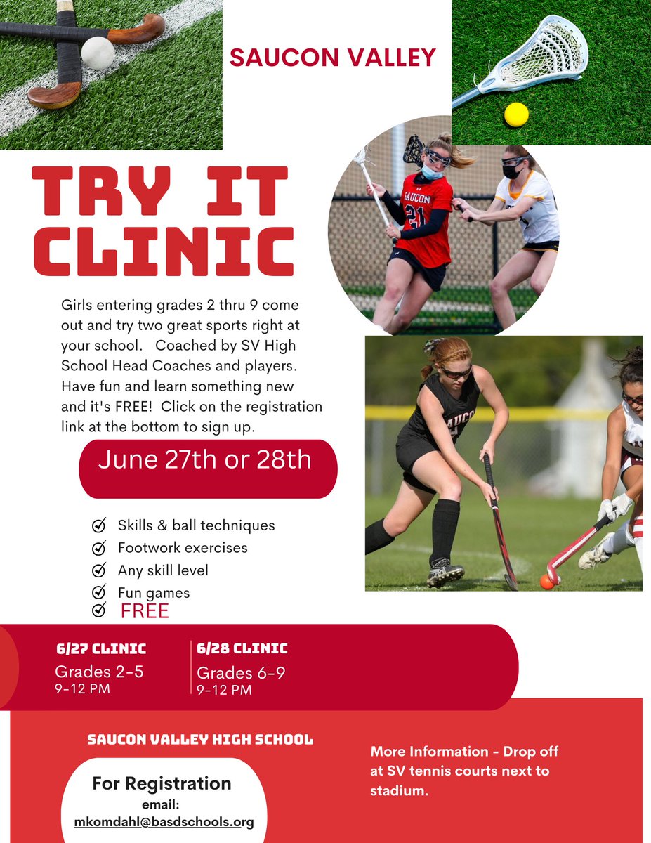 Sign up now with the email on flyer.   <a href="/sauconathletics/">SV Athletics & Activities</a>