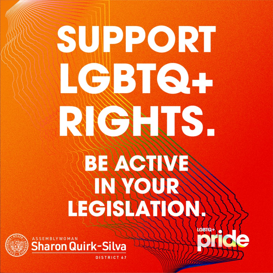 QuirkSilvaCA's tweet photo. 🏳️🌈 #HappyPrideMonth! In California, we champion LGBTQ+ rights and strive for an inclusive society that embraces all, regardless of orientation or identity. Let's honor progress, recognize the work ahead, and support equality. #PrideMonth #CAPride #SupportEquality #LoveWins #caleg https://t.co/v6Eju80uWd