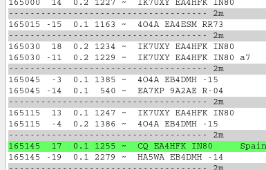 #sporadicE #144MHz right now!