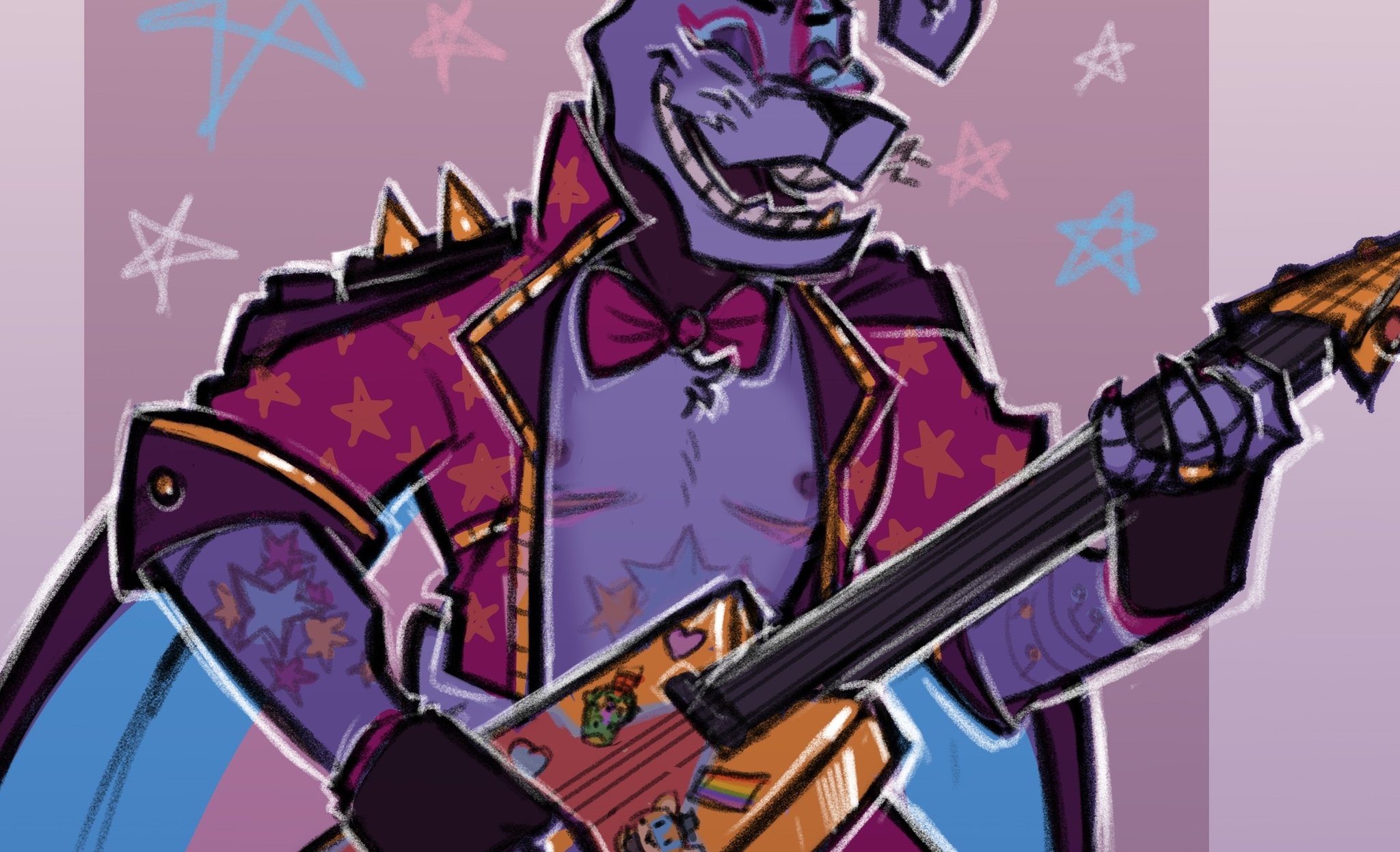 X 上的Doe 🏳️🌈 🦌 deer drawing dogs:「Nightmare sketch for FNAF 4 birthday 💛🐻 #FNAF / X