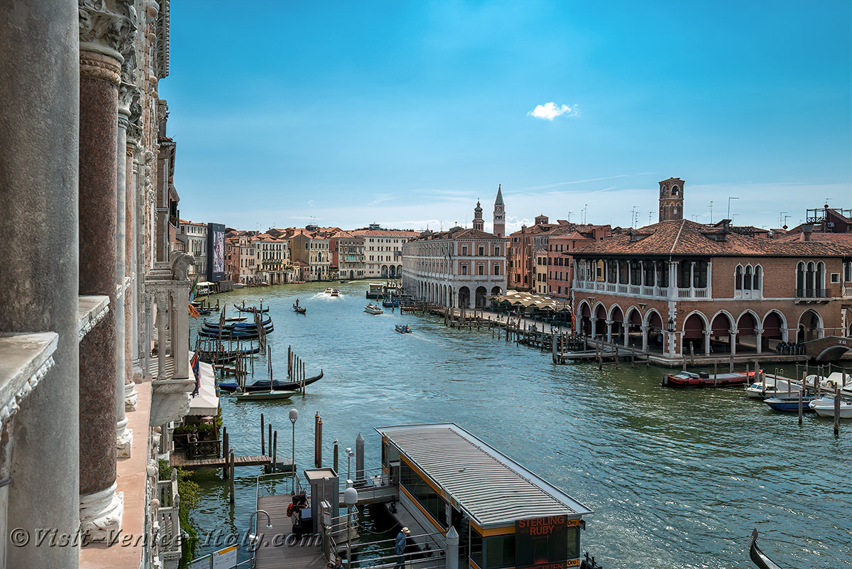 Venice Grand Canal from Ca' d'Oro Palace #venice #VeniceGrandCanal