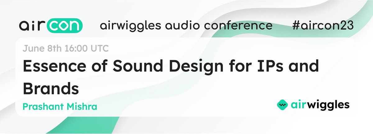 Hi #gameaudio, #sounddesign, #postproduction, #sonicbranding, #storytelling and everyone who like to discuss philosophy, I'll be talking at #AirCon23, an event hosted on #Airwiggles. Join me on June 8th, 16:00 UTC (9:30PM IST / 9AM PDT)

See you there!

airwiggles.com/c/live-events/…