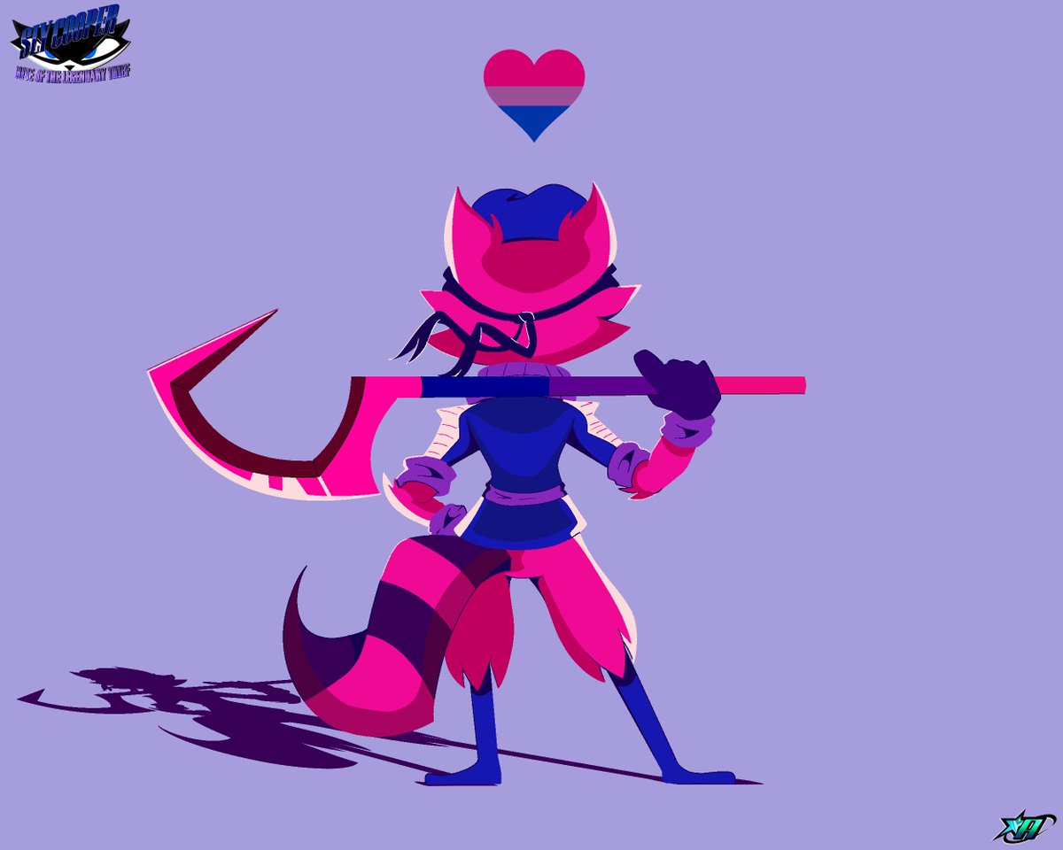 SlyCooperRotLT's tweet photo. In honor of #PrideMonth , for the rest of June, each character will display their pride in their own unique way. To start us off, we have our devious demon here! #slycooper #SlyCooperRotLT https://t.co/q0KbSYCDTC