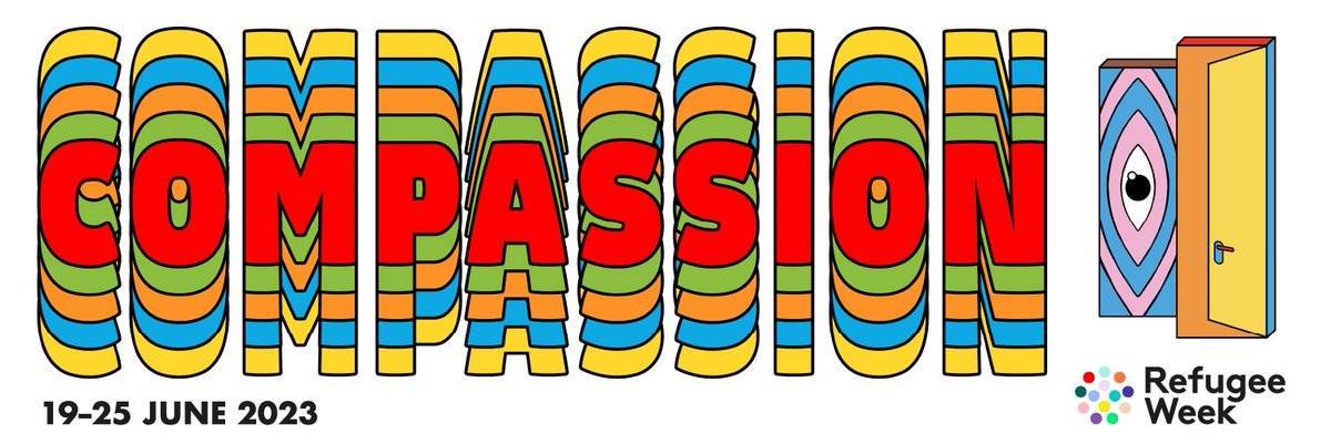 📢It's officially June - #RefugeeWeek 2023 is on it's way📢

Our theme is...COMPASSION 🫂

The AMAZING #Nottingham community have organised 27 (!) arts, sports, food &amp; sharing events to recognise &amp; celebrate the experiences, talents &amp; contributions of people who seek refuge 🎨