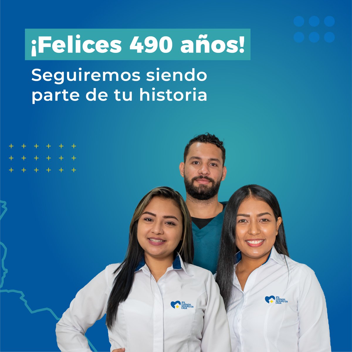 En el 𝗰𝘂𝗺𝗽𝗹𝗲𝗮ñ𝗼𝘀 𝟰𝟵𝟬 𝗱𝗲 𝗖𝗮𝗿𝘁𝗮𝗴𝗲𝗻𝗮, queremos agradecer a esta hermosa ciudad que nos acoge y en la que brindamos atención en salud a sus habitantes. 

#MásCercadeTi #Cartagena #490años