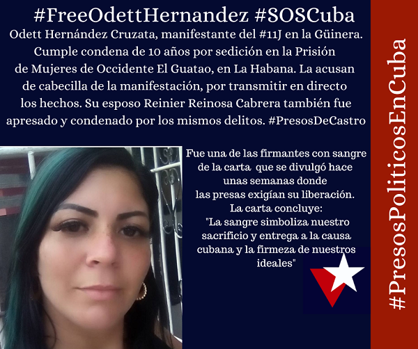 #LibertadParaTodosLosPresosPoliticosEnCuba #CubaEstadoFallido #SOSCuba #HastaQueSeanLibres #FreeDixan #FreeOdettHernandez #LibertadParaMailene