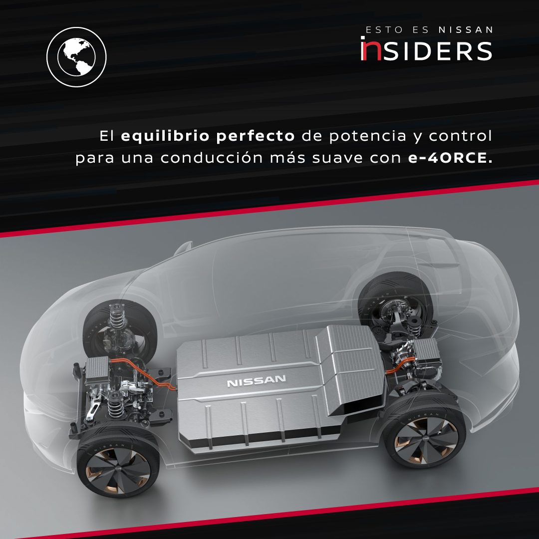 Nissan e-4ORCE es la tecnología de tracción total que funciona a través de dos motores eléctricos ⚡️
Esta innovación nos brinda una gran aceleración, una suavidad asombrosa y un control de precisión en terrenos desafiantes 🤯

Descúbrela👇
bit.ly/3WMYZNW
#NissanInsiders