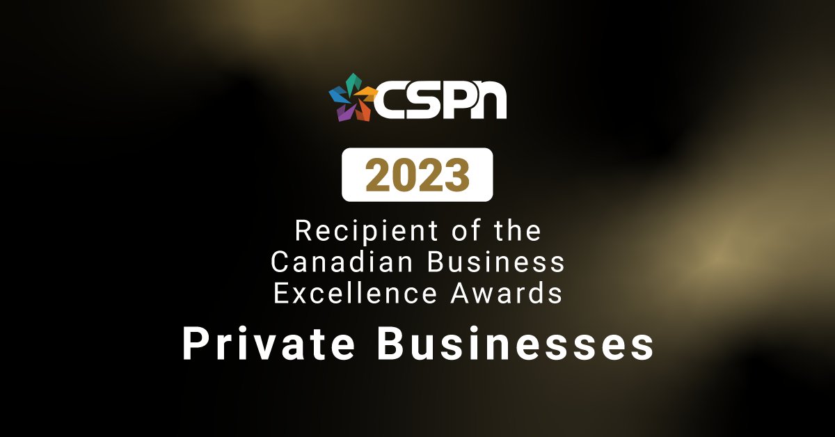 We are excited to announce that we are one of the 2023 Recipients of the Canadian Business Excellence Awards for Private Businesses.  

Thank you to <a href="/cbeaAwards/">CBEAwards</a> for recognizing us. View their news release: ow.ly/8b4750Oz2WS