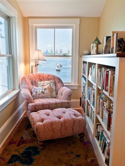 I love cozy places to curl up and read. This would be perfect. #amreadingnow #booknook #bookjunkies #fireshippress