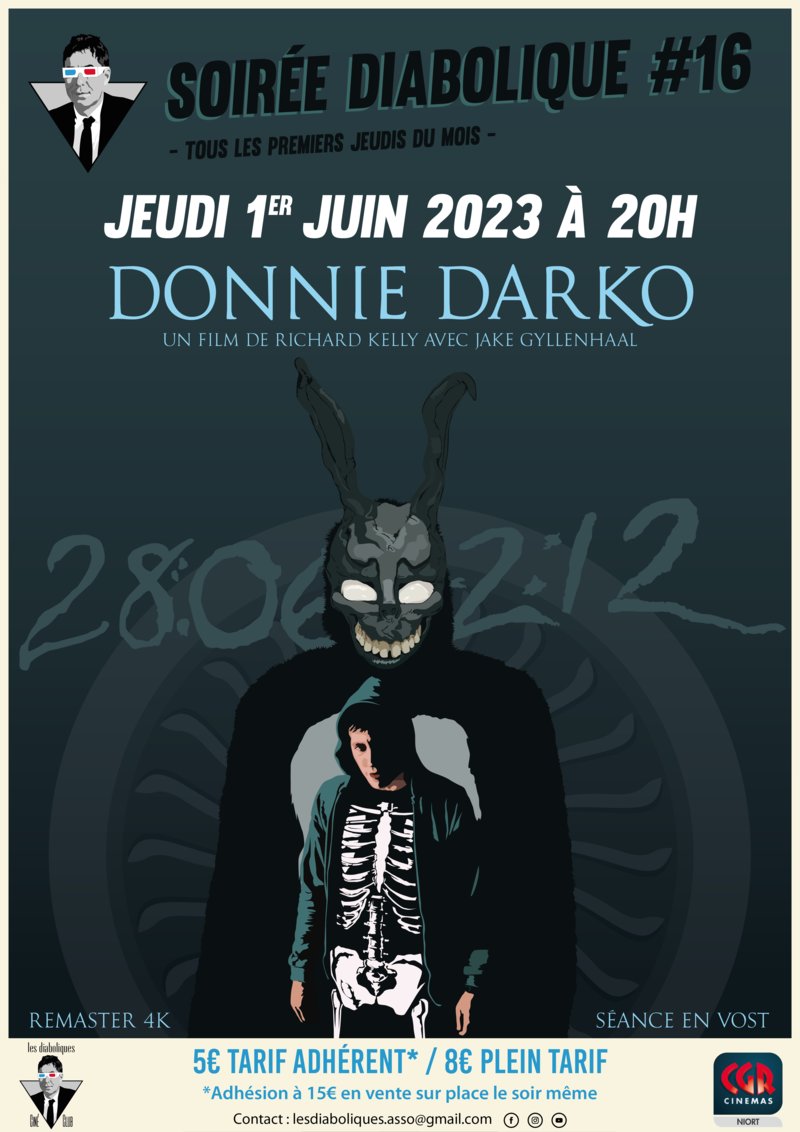Aujourd'hui à 20h à #Niort  :Projection : les Diaboliques présentent le film Donnie Darko vivre-a-niort.com/actualites/age…