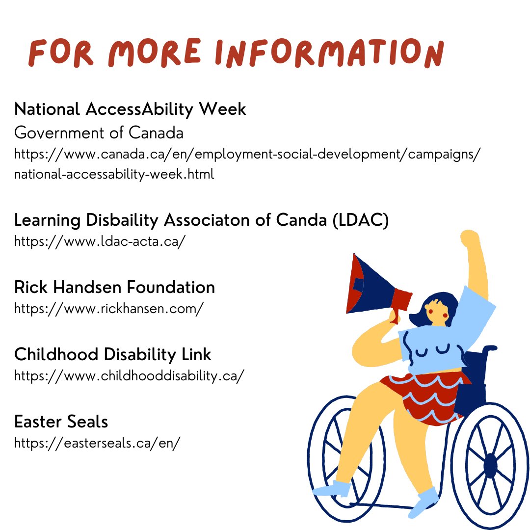 It’s National AccessAbility Week!

📢Let’s put the spotlight on individuals with disabilities who: advocate, point out barriers, call out non-inclusive language, and share their stories! 📢

#NAAW2023 #frompossibilitiestopractice
#AccessibleCanada #DisabilityInclusion