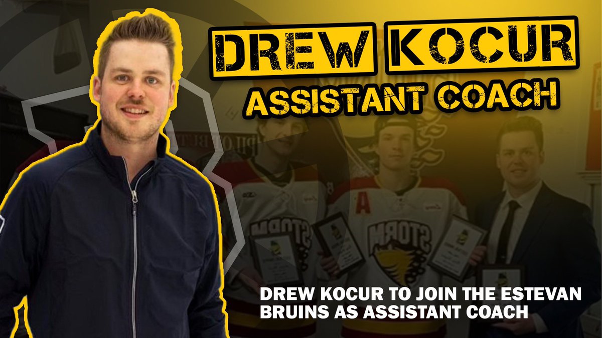 🤝HIRED!🤝

The Estevan Bruins announce Drew Kocur has been hired as their new Assistant Coach ahead of the 2023/24 #SJHL season!

Kocur joins the Bruins after leading the <a href="/pilotbuttestorm/">Pilot Butte Storm</a> to the 2022/23 PJHL championship.

🔗 estevanbruins.com/bruins-hire-dr…

Welcome to Estevan, Drew!!
