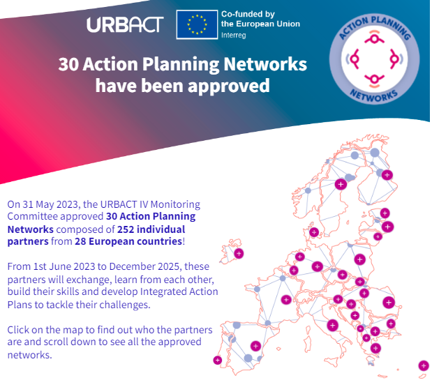 The new URBACT #ActionPlanning Networks results are here! 🎉🎉🎉

We are grateful to all the applicants for their effort and interest and are excited to welcome the 30 new Action Planning Networks to the URBACT programme!

Get the results here 👉 bit.ly/3IRHKF8
